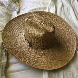 Vintage 70’s Straw Western Wide Brim Hat
